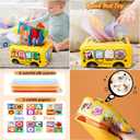 Baby Toys 6-12 Months, Montessori Toys for 1 Year Old, Silicone Pull String Teether Toy, Stacking Building Blocks Infant Toddler Toy 0-3, Shape Bin Sensory, Baby Boys&Girls Gifts Set