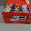 Pyrex Simply Store (3-Pack) Glass Food Storage Containers Set, (2, 4 & 7 Cup) Meal Prep Containers With Plastic BPA-Free Lids, Dishwasher & Microwave Safe