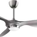 reiga 52 Inch Modern Smart Wifi Ceiling Fan with Light and Remote Control, Living Room Bedroom patio 3 Blade Ceiling Fans with Reversible Mute DC Moto