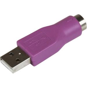 StarTech.com Replacement PS/2 Keyboard to USB Adapter - F/M - Keyboard Adapter - PS/2 (F) to USB (M) - GC46MFKEY, Purple