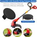 AC41HCA Weed Eater Spool Cap Cover Compatible with Homelite Electric String Trimmer UT41110 UT41112 UT41121 UT41120 UT41113 UT41122 UT41112B,Replacement Weed Whacker Parts,Black,2 Pack