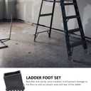 DOITOOL Werner Ladder Accessories 2Pcs Step Ladder Foot Covers Non Slip Ladder Feet Mat Folding Ladder Feet Rubber Pads Covers Ladder Foot Pads Ladder Leg Caps - Inner Size: 2.36 x 1.18 inch (Black)
