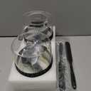 Wissy&Konny Sourdough Starter Jar 2Pack 35OZ with Ounce Scale Line,Date Marked Feeding Band, Thermometer, Sourdough Jar Scraper, Cloth Cover & Wood Lid, Wide Mouth for Sourdough Bread Baking