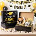 Eersida 6 Pack Graduation Cap Gift Boxes 2026, 14 x 9 x 4 Inch Large Corrugated Keepsake Box Congrats Grad Candy Card Storage High School College Graduation Party Favors Gift for Girls Boy (Black)