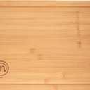 MasterChef Bamboo Cutting Board for Kitchen, Butcher Block Countertop, Large Chopping Board Wood 18" x 12", Natural, Organic & Food Safe Surface, Reversible Wooden Cutting Board with Juice Groove
