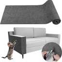 Climbing Cat Scratcher Mat Trimmable Cat Scratching Post Carpet 78.7'' x15.8'' Self Adhesive Carpet Mat Pad Replacement for Cat Tree Shelves Post Couch Wall Furniture Steps DIY Protector (Dark Gray)