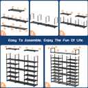 Mavivegue 10 Tiers Shoe Rack Tall Shoe Organizer Shoe Storage 55-65 Pairs Vertical Shoe Shelf Large Shoe Rack Organizer Stackable Shoe Racks for Entryway, Closet, Garage, Bedroom,Cloakroom -Black