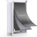 Baboni 3-Flap Pet Door for Wall, Steel Frame and Telescoping Tunnel, Aluminum Lock, Double Flap Dog Door and Cat Door, Strong and Durable (Pets Up to 220 Lb) -X-Large