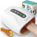 cotsoco Hand Massager, Mothers Day Gifts for Mom Her Cordless Electric Hand Massager for Arthritis and Carpal Tunnel, 6 Levels Therapy Massager with Heat and Compression, Birthday Gifts for Men Women (White)
