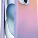 OtterBox iPhone 16e, 15, 14, & 13 Symmetry Series Case - Soft Sunset (Purple), Snaps to MagSafe, Ultra-Sleek, Raised Edges Protect Camera & Screen