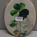 EGVQK Vintage St Patrick's Day Shamrock Oval Wall Art,