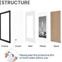 ENJOYBASICS 18x24 Picture Frame, Display Poster 16x20 with Mat or 18 x 24 Without Mat, Wall Gallery Photo Frames, Black, 2 Pack