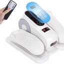 Under Desk Elliptic Elliptical Exercise Machine12 Speed Adjustment, Forward and Backward Movement, Suitable for Elderly Leg Exercise Oval Machine Seniors Oval Foot Pedal Machine (White)