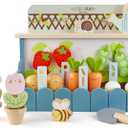 PairPear Montessori Wooden Vegetable Matching Toy Play Food Garden Set for Toddlers 3+, Preschool Learning Sorting & Farm Pretend Play, Farm Food Recognition & Fine Motor Skills Development