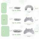 Glow in The Dark Soft Pillow for Medium Dogs, U-Shaped Pillow for Cats & Dogs, Machine Washable Dog Toy & Gift (Glow Grey, M)