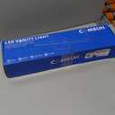 Combuh LED Bathroom Vanity Light Bar Dimmable IP44 Over Mirror Lighting Fixture 16Inch Wall Sconces Indoor 9W Modern Cool White 6000K Black