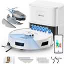 Redroad Robot Vacuum Cleaner 20,000 Pa Robot Vacuum and Mop,90 Day Self Emptying Vacuum Robot,Lidar Navigation,5G/2.4GWiFi APP Aspirateur Robot,Self-Charging Robot Vacuums for Pet,Floor,Carpet White