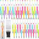 150 Pieces DIY Beadable Pen Kit  50 Plastic Ballpoint Pens with Refills & Bags  School Supplies, Office Accessories & Decorative Items for Students & Teachers Sweet (Candy color)