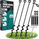 Trampoline Anchors Stakes Ground Anchors Screw-in for High Wind, 4x26in