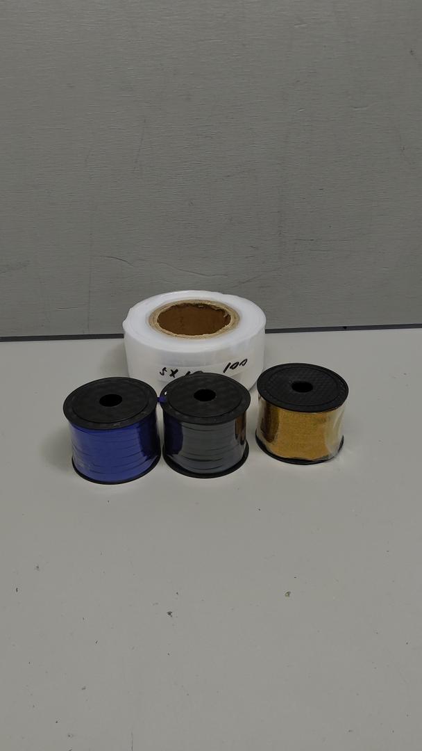 3pcs 100yard Ribbon, Blue, Black, Yellow 