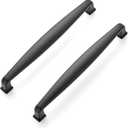 Ravinte 3 Pack Solid 6-1/4 Inch Kitchen Cabinet Handles Matte Black Cabinet Pulls Satin Nickel Drawer Pulls Kitchen Cupboard Hardware Handles for Cupboard Dresser Drawers