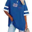 Baseball Shirt Women Oversized Baseball Mom Shirt Embroidered Baseball Shirts Baseball Mama Gift Blouse (X-Large)
