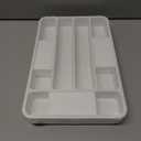 Kitsure Cutlery Drawer Organiser for Kitchen - Adjustable Cutlery Tray for Effortless Utensil Sorting, Versatile Kitchen Storage & Organisation Solution, 12.13" x 1.54" x 8.07"~13.90", White (Medium)