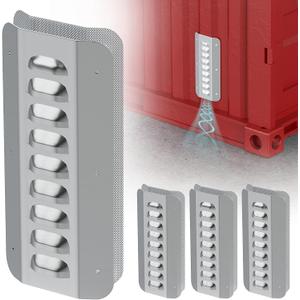 4 Pack Shipping Container Air Vent Kit,Galvanized Steel Transportation Container Vents for Shipping Container,Cross Flow Ventilation Cargo Container Vent Preventing Excessive Heat and Condensation