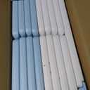 Dog Fence Pet Playpen Clear Puppy Cat Medium Small Play Pen Foldable Kennel Indoor Outdoor Whelping Box for Dogs with Gate (Blue + White, 12 Panels+1 Door)