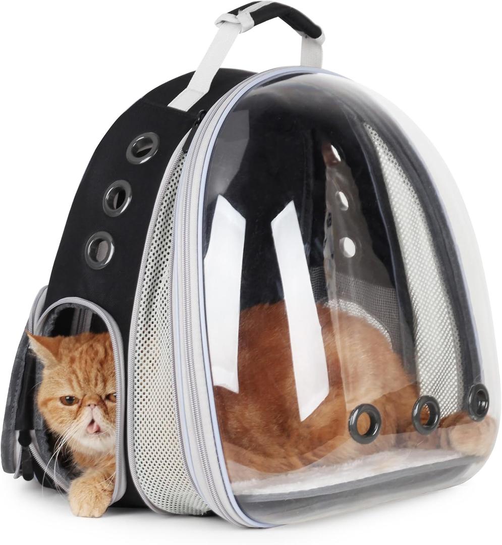 Lollimeow Cat Backpack Carrier, Pet Bubble Backpack, Supports up to 16 lbs