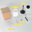 Kakanuo Rechargeable Cordless Table Lamp Antique Black - 1 Pack 4000mAh Battery Operated Lamp, 3000K Warm Light, Touch Control Stepless Dimming, for Bedside, Dining Table, Home Decor