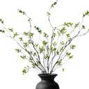 4 Pcs 47.2" Artificial Eucalyptus Stems, Faux Greenery Branches with 12 Buds Each for Tall Vase Filler, Wedding Centerpieces Decor, Home Office Cafe Arrangements