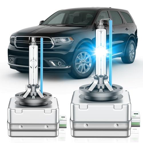 SENROBO D3S HID Bulb Fit for Dodge Durango RT SRT GT SXT Sport 2014-2020 OEM 35W Projector D3S Xenon Headlight Bulbs Replace, 8000K Blue Super Bright D3SC1 Bi-xenon Light, Pack of 2