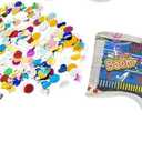 Confetti Party Poppers Gun Party Supplies (1 Gun 4 Shots) Plus Sticker Reusable Multicolor Metallic Confetti Poppers Gun Confetti Gun Party Favors Kids & Adults Birthday Parties Crazy Hour Fun 955-1s