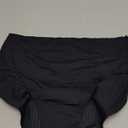 Saalt Seamless High Waisted Underwear - Women's Period Underwear - High-Rise Leakproof Panty - Made with Lycra Xtra Life - Reusable & Washable (Medium, Volcanic Black)