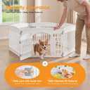 NEWBULIG Dog Playpen 6-Panel, 24IN Puppy Playpen, Stable Dog Play Pen Indoors/Outdoor with Secure Locking Door, Plastic Pet Fence for Small & Medium Dogs