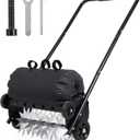 Push Spike Aerator, Heavy Duty Lawn Aerator with 4 Wheels, Rolling Manual Yard Tool with Weight Tray and Steel Handle for Compacted Soil, Garden and Grass Maintenance (22.5-Inch)