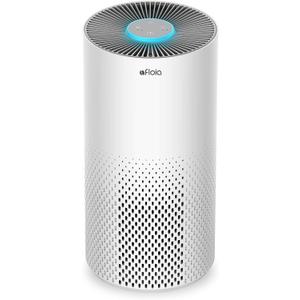 Afloia Air Purifiers for Home Bedroom Large Room Up to 1076 Ft, 3-Stage Filter Cleaner Odor Eliminator, Remove Pets Dust Dander Hair Allergy Mold Pollen Smoke Smell, Quiet 22 dB, 7 Colors Night Light (White)