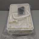 ShellKingdom 4 Tier Bathroom Storage Organizer, Toilet Paper Holder, Slim Rolling Storage Cart for Narrow Space with Handle, Mobile Shelving Unit for Bathroom, Kitchen, Laundry (White)