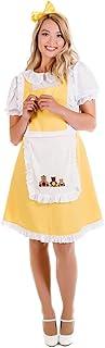 Womens Golden Hair Book Character Costume Halloween Teacher Womens Book Character Costumes for Adults S