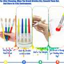 48 Pcs Paint Brushes for Kids Bulk Paintbrushes Set Large Chubby Round and Flat Brushes for Acrylic Painting Oil Watercolor Washable Paint