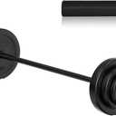 DERACY Barbell Weight Set, 43lbs Barbell Set Adjustable Olympic Weights, 6 Plates, 57.5 Inch Bar & Thick Foam Shoulder Pad, for Home Gym, Exercise, Lifting, Body Fitness, Workout to Build Muscle