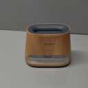 SALKING 2-in-1 Ultrasonic Essential Oil Diffuser & Himalayan Salt Lamp, Aromatherapy Diffuser Cool Mist Humidifier with Auto Off Function, 100% Pure Himalayan Pink Salt Rock, 150ml (Wooden Grain)