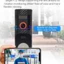 Doorbell Camera Wireless-Head PTZ Rotated 60View, 2.4G WiFi Security Video Doorbell with Chime,Battery Powered,2K Full HD & Night Vision with Two-Way Talk, Smart Human Detection