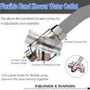 Shower Arm Diverter Valve Brass G1/2 3 Way Universal Bathroom Shower System Component Replacement for Handheld Shower Head and Fixed Spray Head, Brushed Nickel