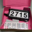 Solar Address Sign, House Numbers for Outside Light Up, 3 Colors Waterproof LED Illuminated House Numbers With Stake, Wall Mounted/In Ground Solar Powered Address Plaque for Yard Garden Home (1 Pack)