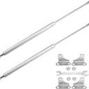 X AUTOHAUX 2 Pcs 20inch 35lb/156N Silver Tone Lift Supports Struts Shocks Gas Spring with Wrench Universal for RV Car Truck Boat