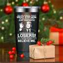 SpenMeta Step Mom Gifts - Bonus Mom Christmas Gift from Son, Daughter - 20oz Funny StepMom Mothers Day Tumbler Cup (StepMom Glitter Charcoal)