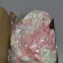 VitalCozy 1 PCS White Pink Bow Garland Banner, Satin Ribbon Hanging Party Bow Garland Decoration for Birthday Baby Shower Wedding Party Supplies