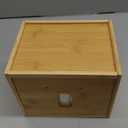 Face Towels Holder with 60 XL Towels, Disposable Towelettes Bamboo Box Cotton Balls Holders, Facial Towels Container with Drawer, Towels XL Organizer for Bathroom, Makeup Remover Dry Wipes Washcloths